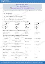 Đề số 7 - Đề kiểm tra học kì 1 - Tiếng Anh 8 mới